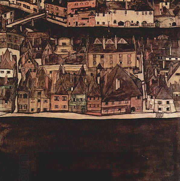 Egon Schiele Die kleine Stadt II. China oil painting art